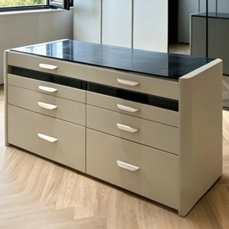 Italian minimalist cream white walk-in closet (5)