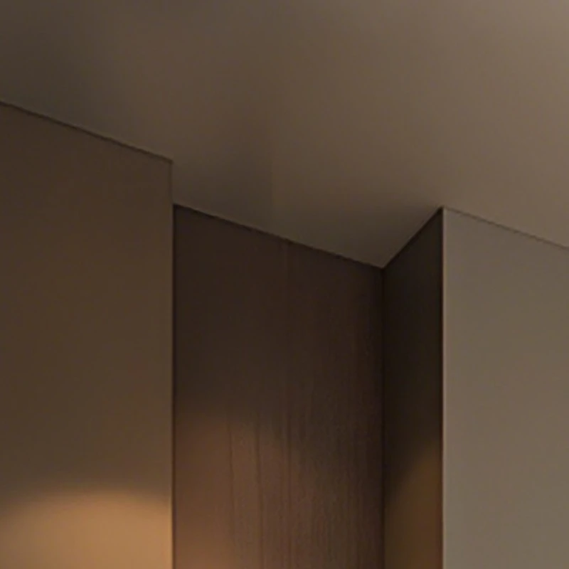 Minimalist beige floating shoe cabinet (5)